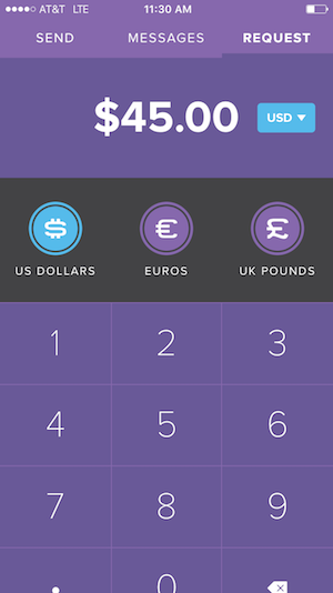 circle financial screenshot request money