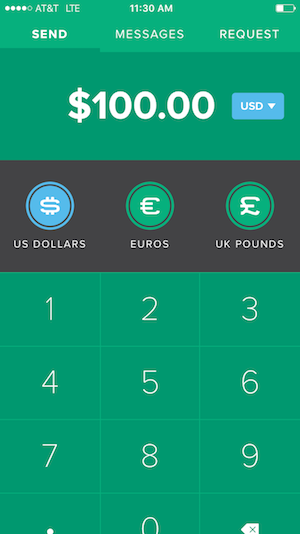 circle financial screenshot send money