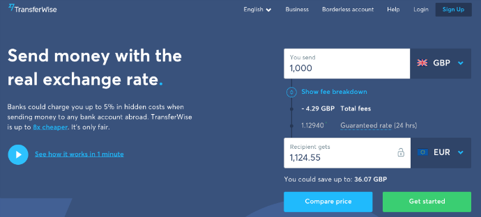 Transferwise mobile app review